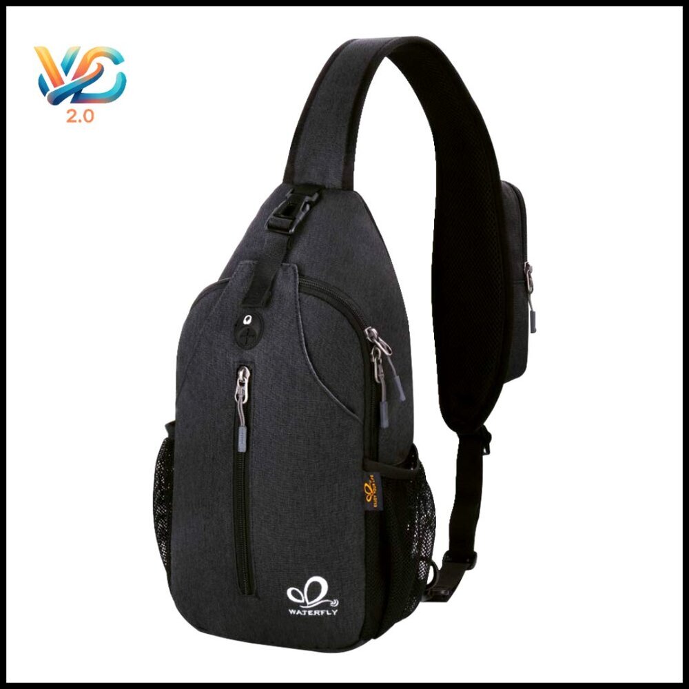 Crossbody Sling Backpack Travel Hiking Daypack Adjustable Shoulder Strap Water